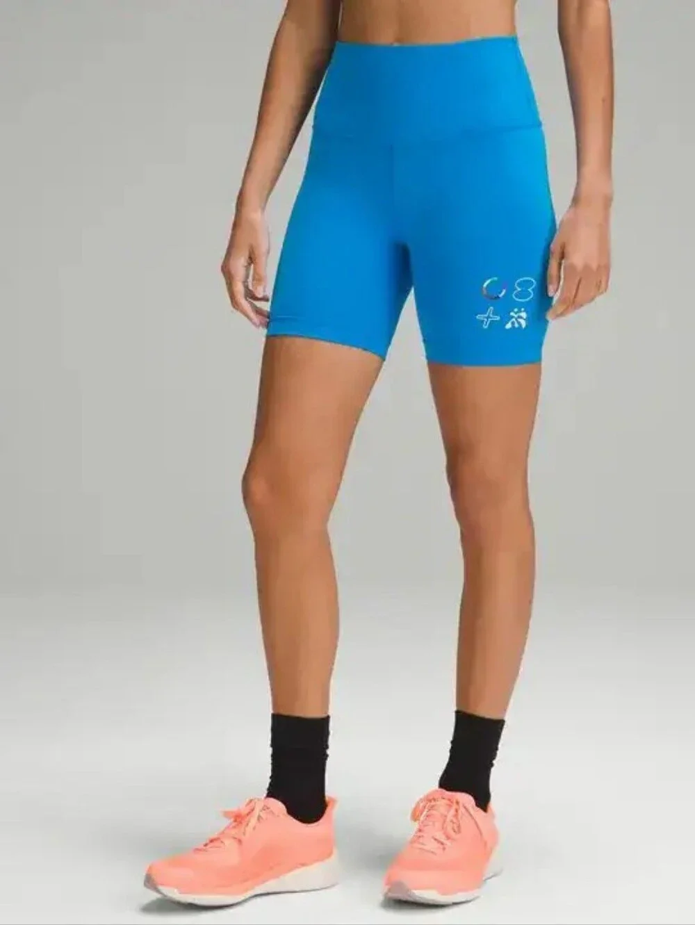 Lululemon Athletica Bright Blue High-Rise Bike Shorts Size 10